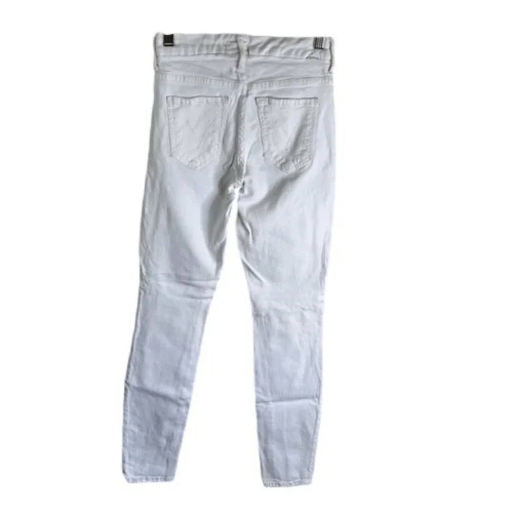 Mother Jeans Womens The Pixie White Denim Button Fly Jean Size 24 Beach Vacation